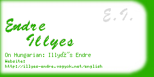 endre illyes business card